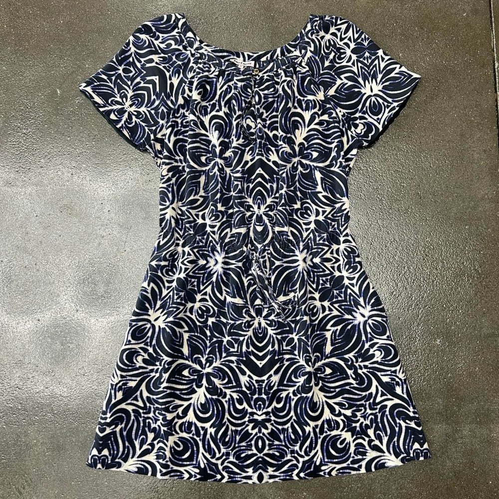 Violet Patterned Juicy Couture Drawstring Size Medium 8 Flowy‎ Dress